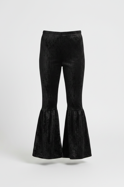 Pantalon Velour Patte D'eph - Noir Velours - vue 3