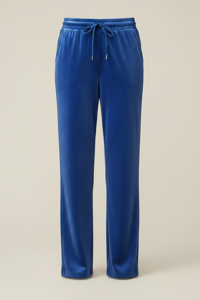 Pantalon Velours Bleu Electrique - vue 3
