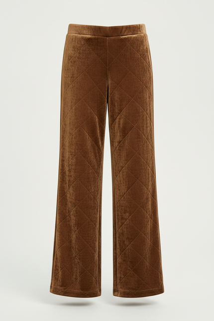 Pantalon Velours Marron Matelassé Large Enfant - vue 3
