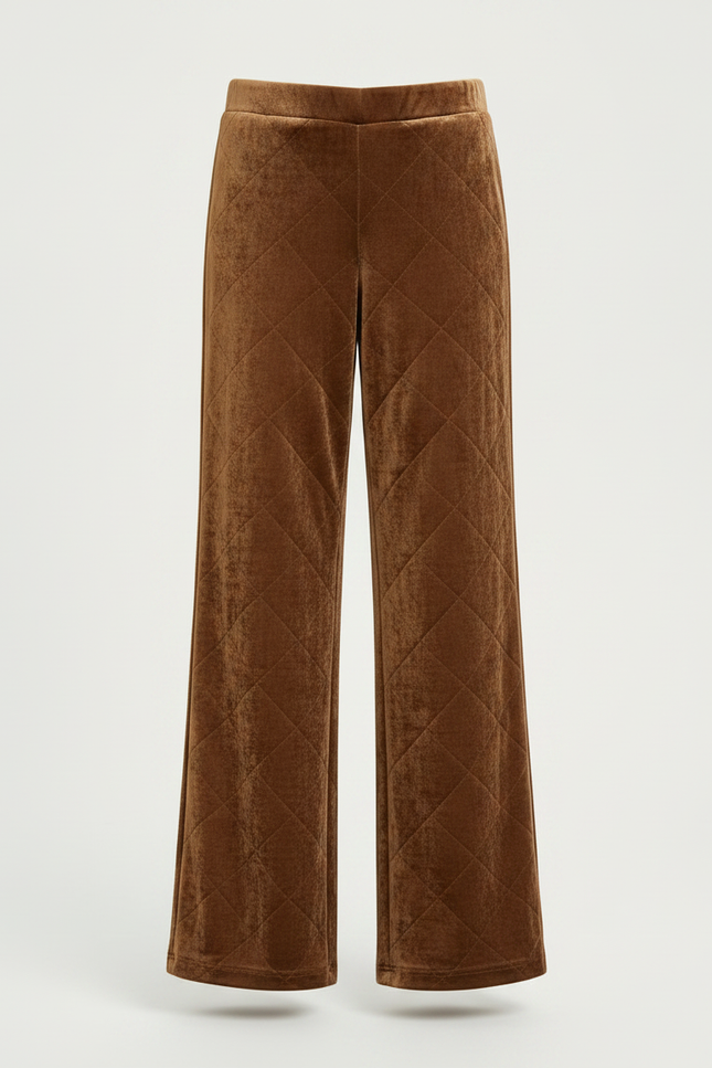 Pantalon Velours Marron Matelassé Large Enfant - vue 3