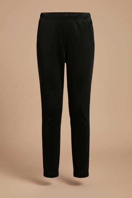 Pantalon Velours Noir Coupe Droite Épais Enfant - vue 3