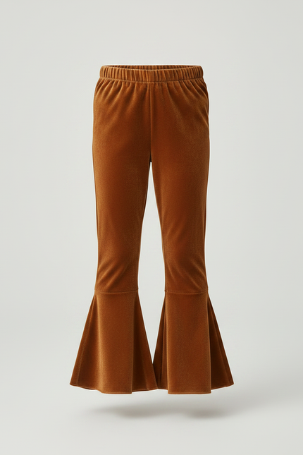 Pantalon Velours Marron Évasé Confortable Fille - vue 3