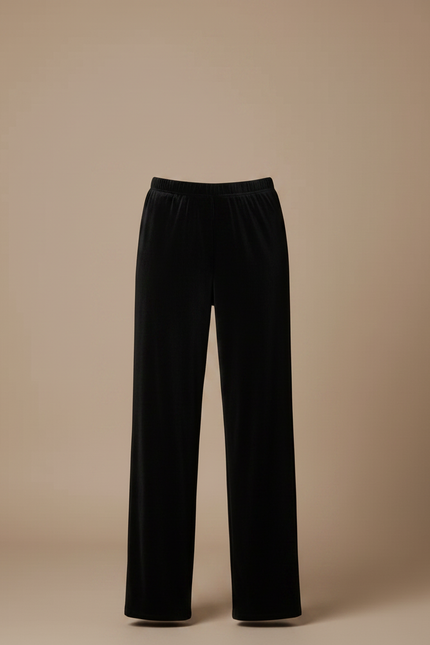 Pantalon Velours Femme Noir Large Lisse - vue 3