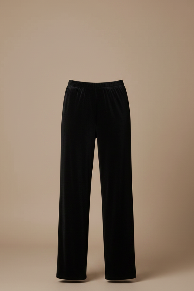 Pantalon Velours Femme Noir Large Lisse - vue 3