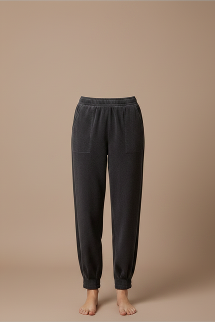 Pantalon Velours Cotelé Gris Femme - Cordé - vue 3