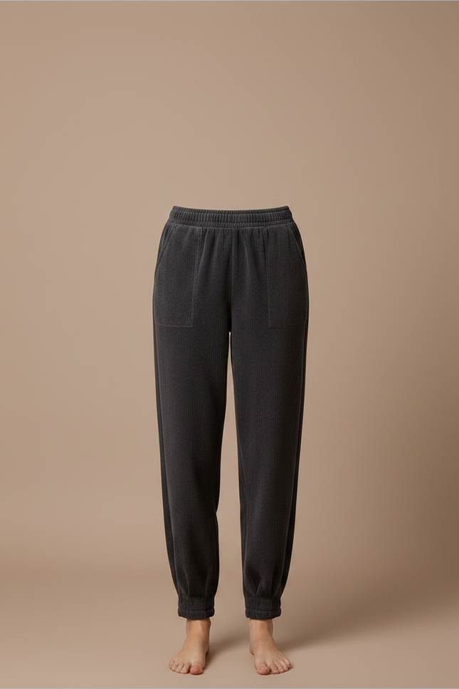 Pantalon Velours Cotelé Gris Femme - Cordé - vue 3