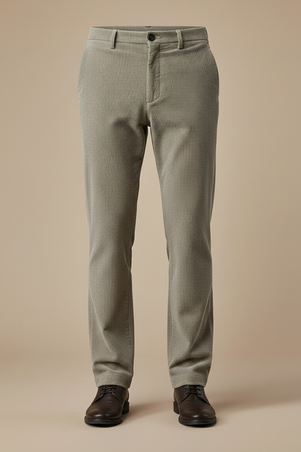 Pantalon Velours Corduroy Homme - Kaki Cordé - vue 3