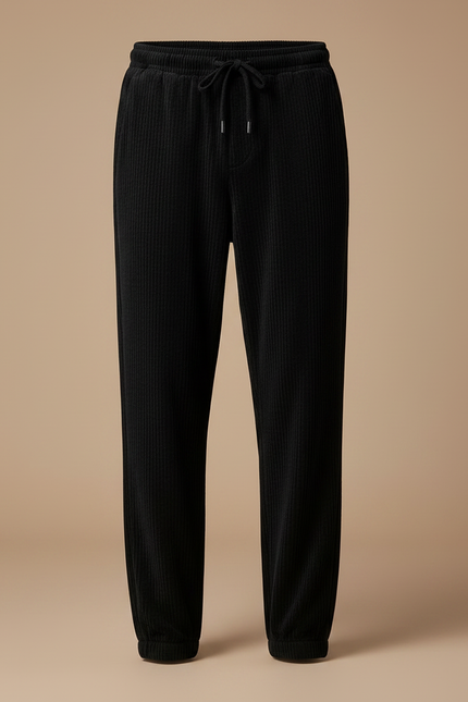 Pantalon Velours Homme Taille Réglable - Noir Cordé - vue 3