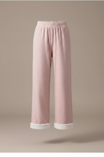 Pantalon Velours Rose Ample Droit Doublé Chaud - vue 3