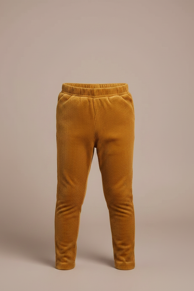 Pantalon Velours Côtelé Marron Garçon Confortable - Cordé - vue 3