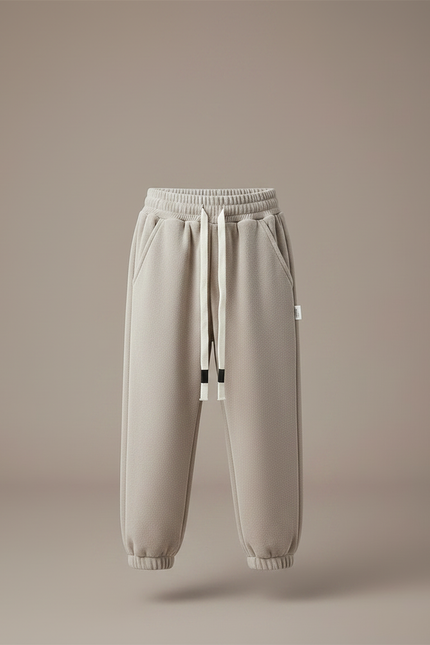 Pantalon Velours Gris Épais Ample Enfant Doux - vue 3