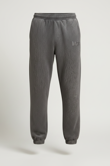 Pantalon Velours Gris Délavé Ample Sport Décontracté - Molleton - vue 3