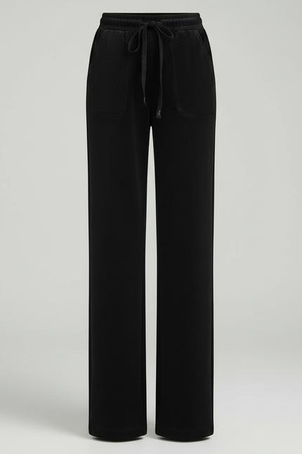 Pantalon Effet Velours - Noir - vue 3