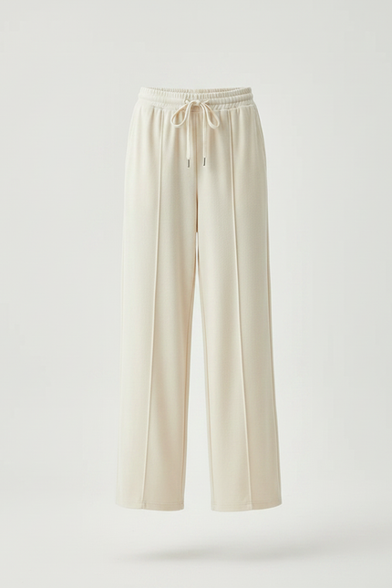 Pantalon Velours Beige Ample Épais Décontracté Femme - vue 3