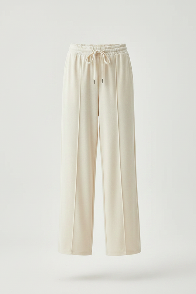 Pantalon Velours Beige Ample Épais Décontracté Femme - vue 3