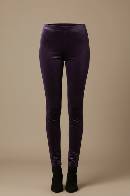 Pantalon Velours Violet Slim Confortable Femme - vue 3