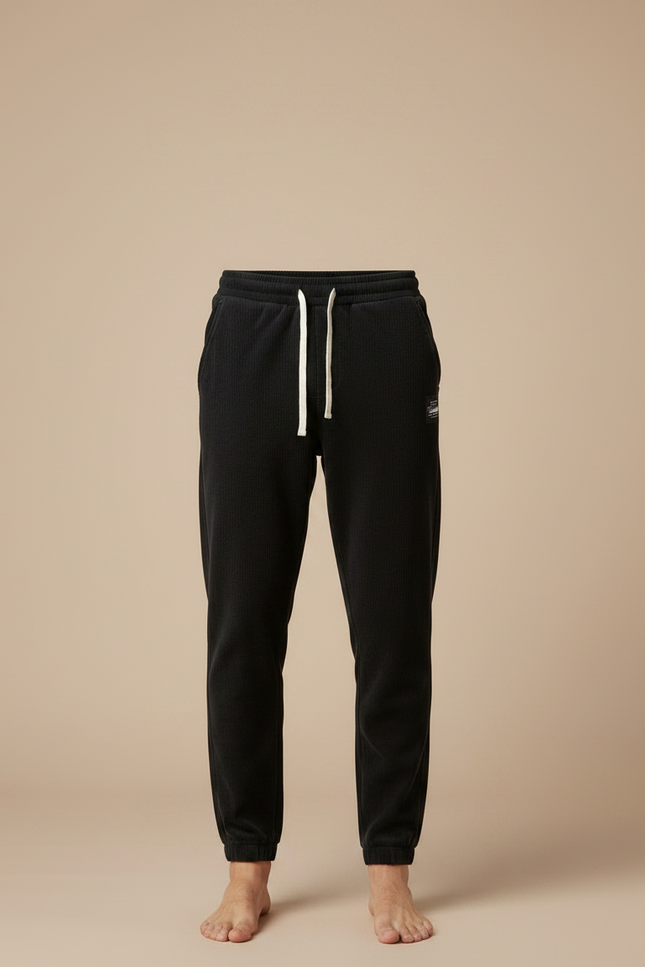 Pantalon Velours Noir Côtelé Décontracté Cordon Homme - Cordé - vue 3
