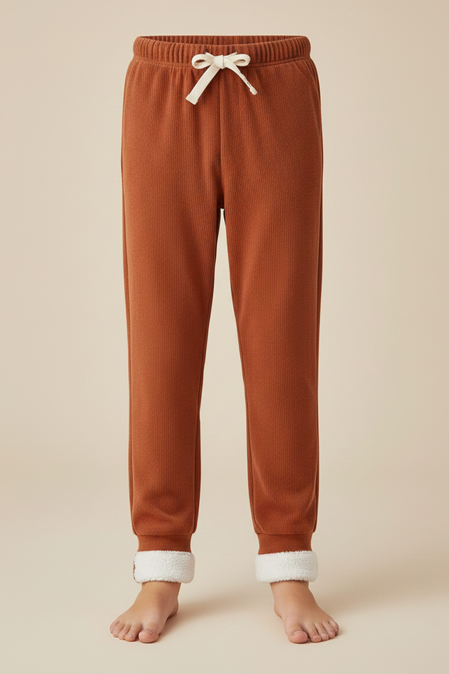 Pantalon Velours Côtelé Marron Doublé Chaud Enfant - Cordé - vue 3