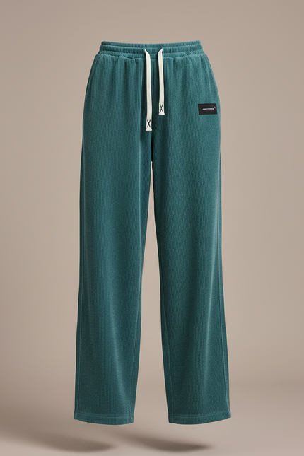 Pantalon Velours Cotelé Vert Femme - Cordé - vue 3