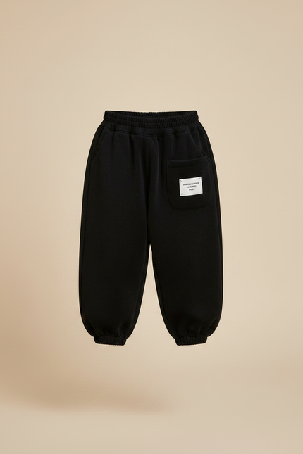 Pantalon Velours Noir Ample Harem Enfant Confortable - vue 3