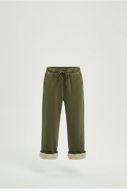 Pantalon Velours Vert Kaki Doublé Chaud Décontracté Garçon - vue 3