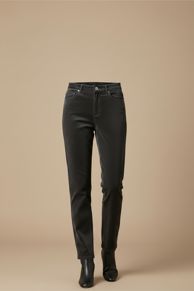 Pantalon Velours Noir Côtelé Droit Hiver Femme - Cordé - vue 3