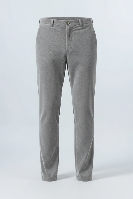 Pantalon Velours Elasthanne Homme - Gris Cordé - vue 3