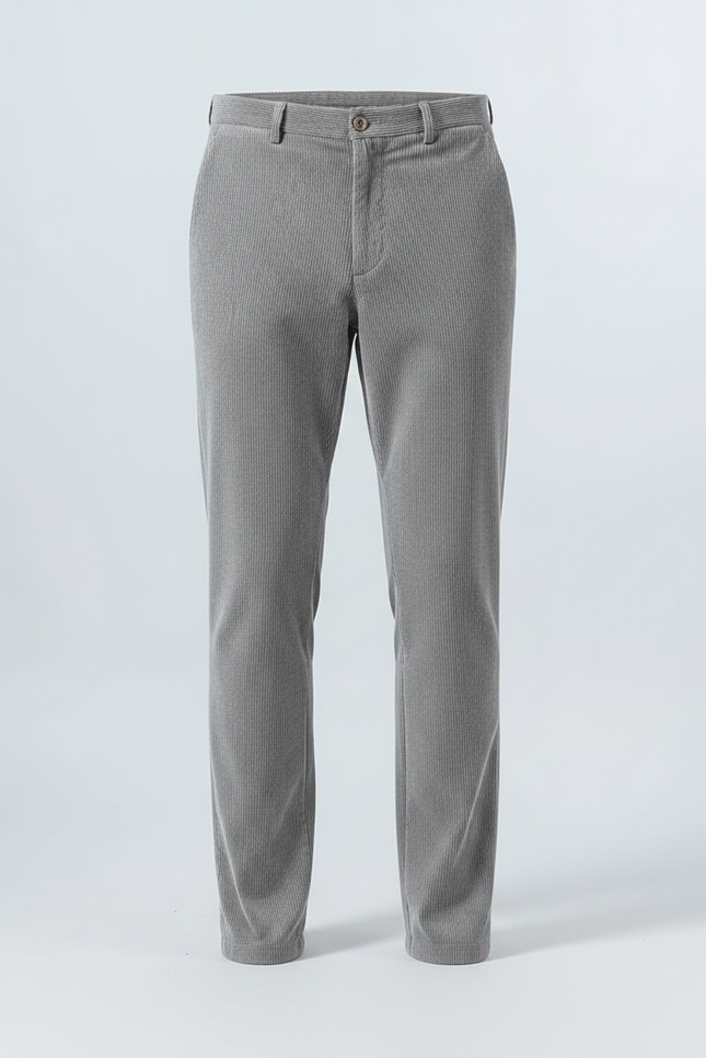Pantalon Velours Elasthanne Homme - Gris Cordé - vue 3