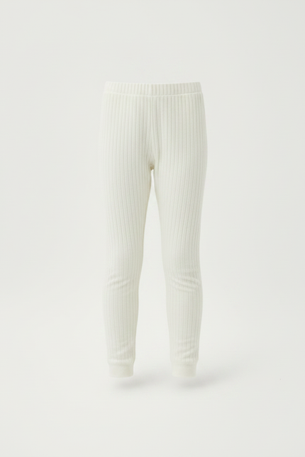 Pantalon Velours Blanc Côtelé Doux Confortable Enfant - Beige - vue 3