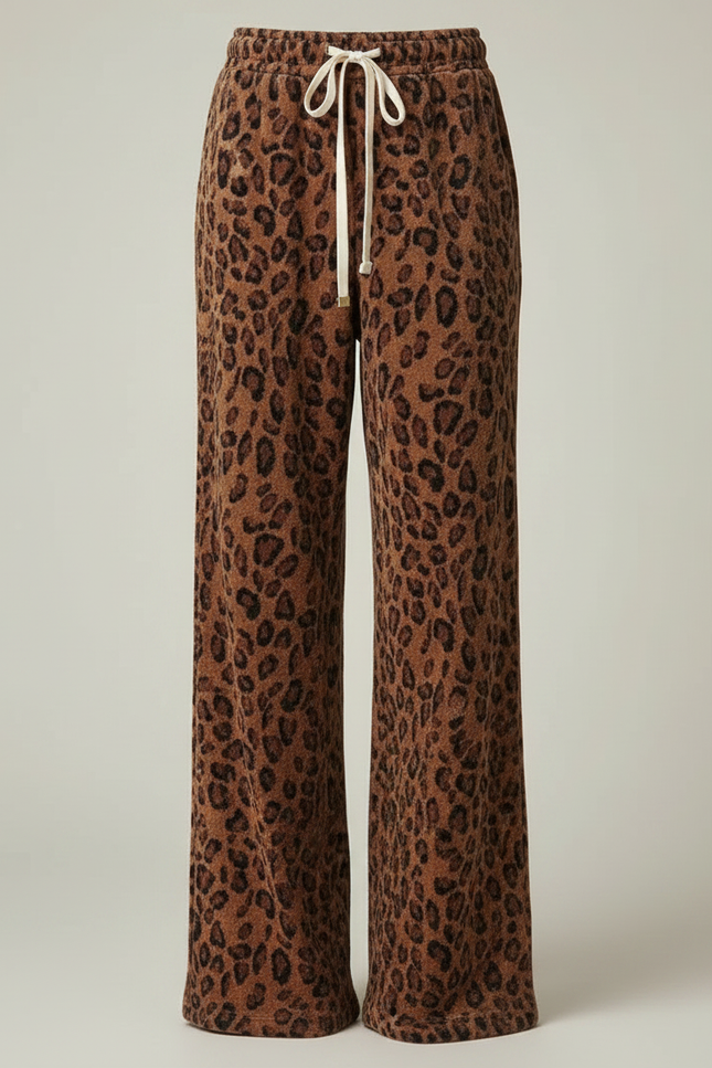 Pantalon Velours Léopard Large Confortable Femme - Imprimé - vue 3