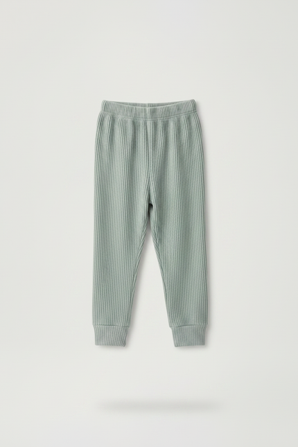 Pantalon Velours Côtelé Doux Confortable Enfant - Blanc Maille - vue 3
