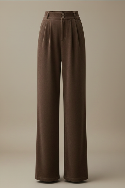Pantalon Velours Marron Large Évasé Confortable Femme - vue 3