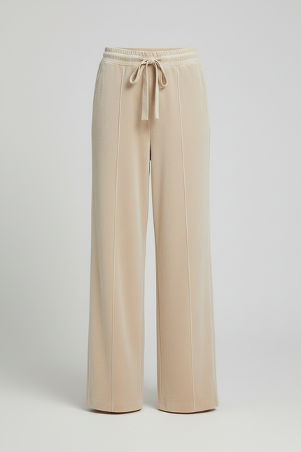 Pantalon Velours Beige Droit Confortable Décontracté - vue 3