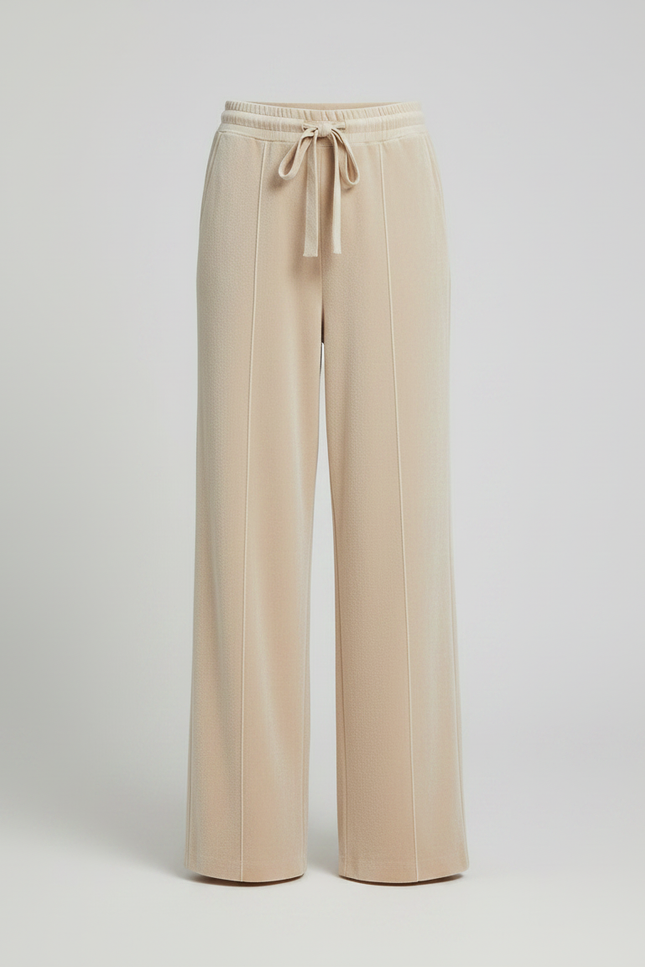 Pantalon Velours Beige Droit Confortable Décontracté - vue 3