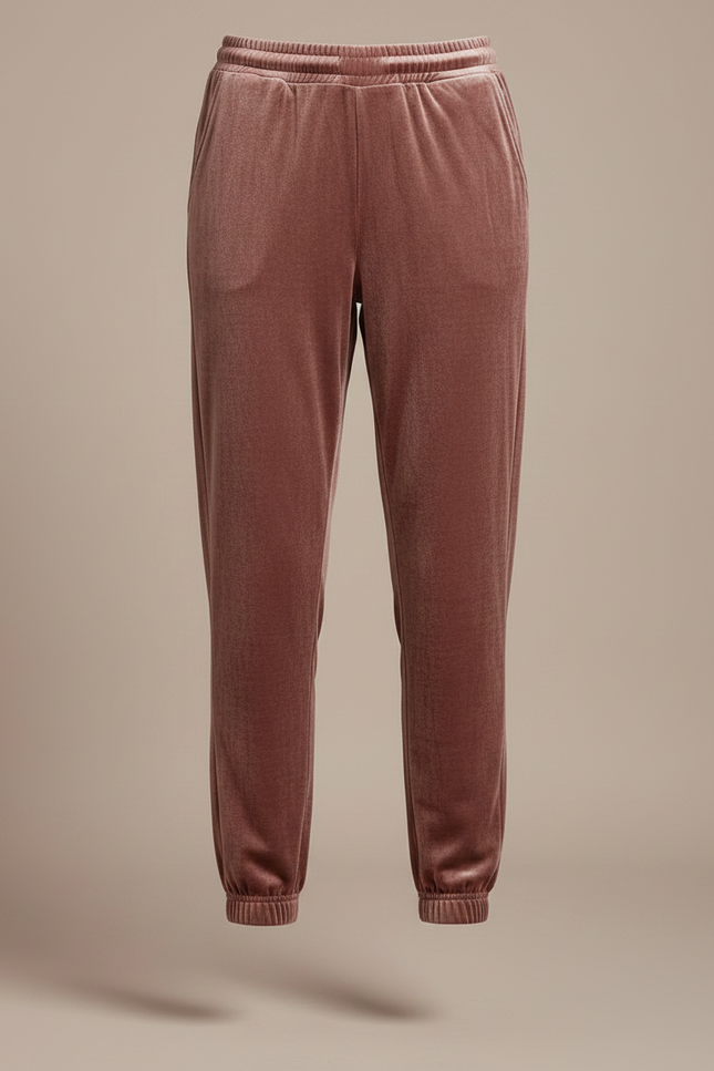 Pantalon Velours Rose Jogger Confortable Femme - vue 3