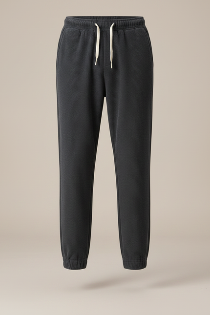 Pantalon Velours Côtelé Homme Décontracté Cordon Élastique - Gris Cordé - vue 3