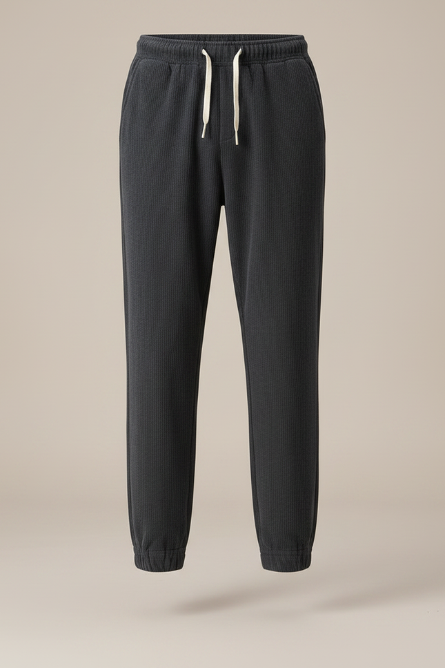 Pantalon Velours Côtelé Homme Décontracté Cordon Élastique - Gris Cordé - vue 3