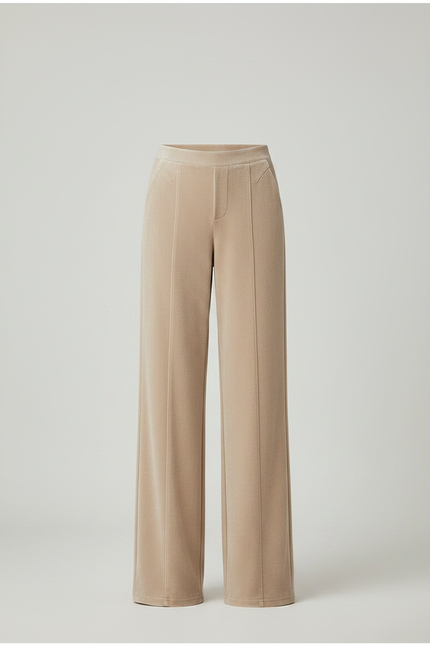 Pantalon Velours Femme Beige Clair - vue 3