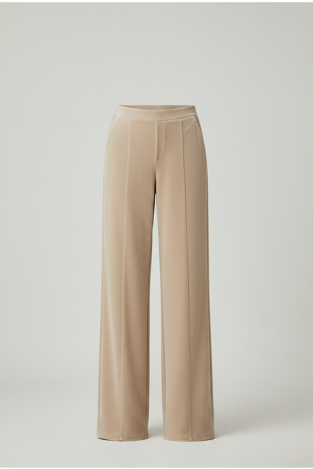 Pantalon Velours Femme Beige Clair - vue 3