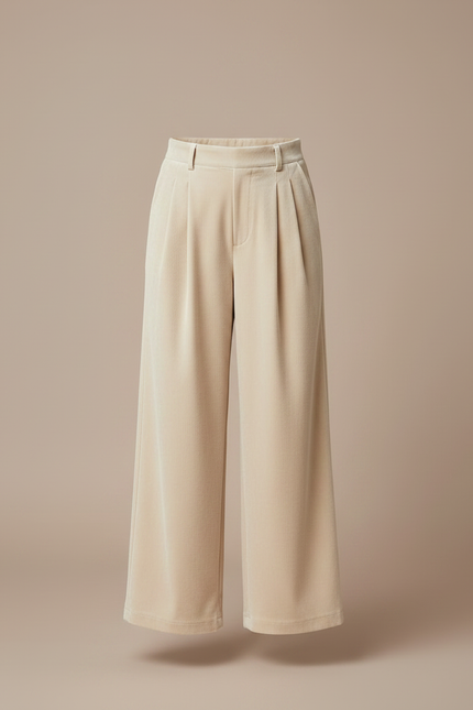 Ensemble Pantalon Velours - Beige - vue 3