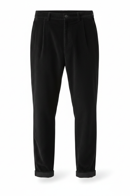 Pantalon Velours Homme Grosses Cotes Noir - Cordé - vue 3