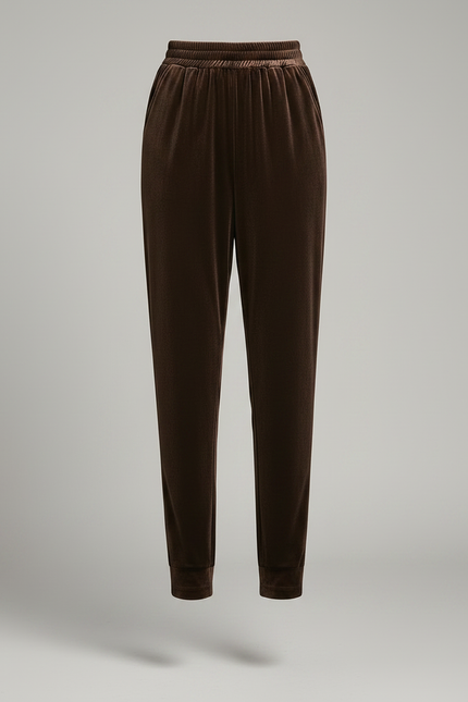 Pantalon Marron Velour - Velours - vue 3