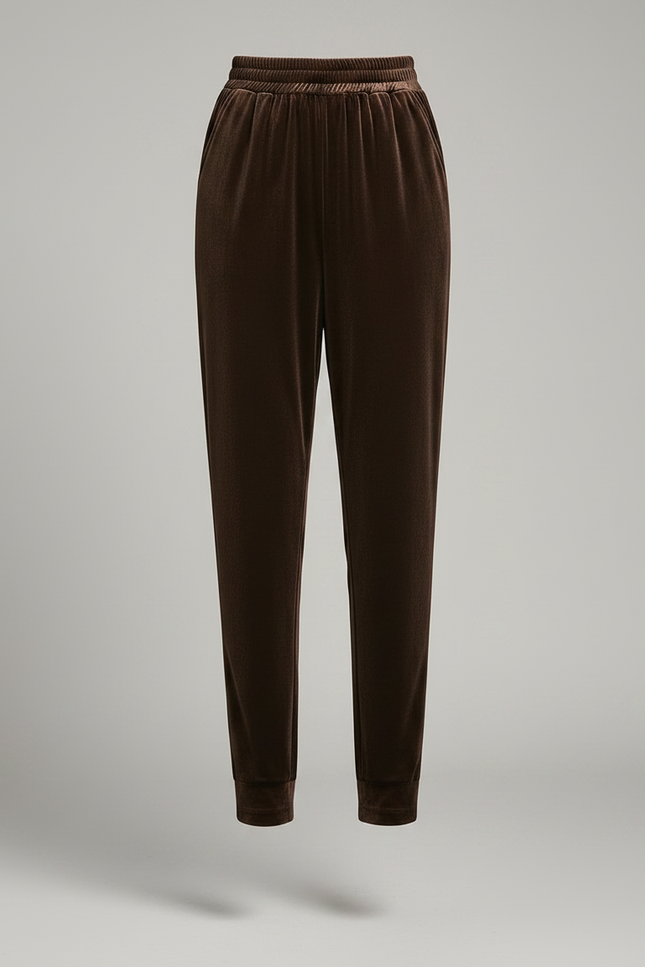 Pantalon Marron Velour - Velours - vue 3