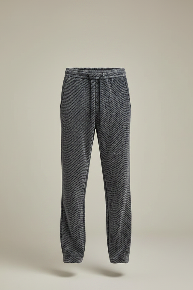 Pantalon Velours Gris Rayé Décontracté Homme - vue 3