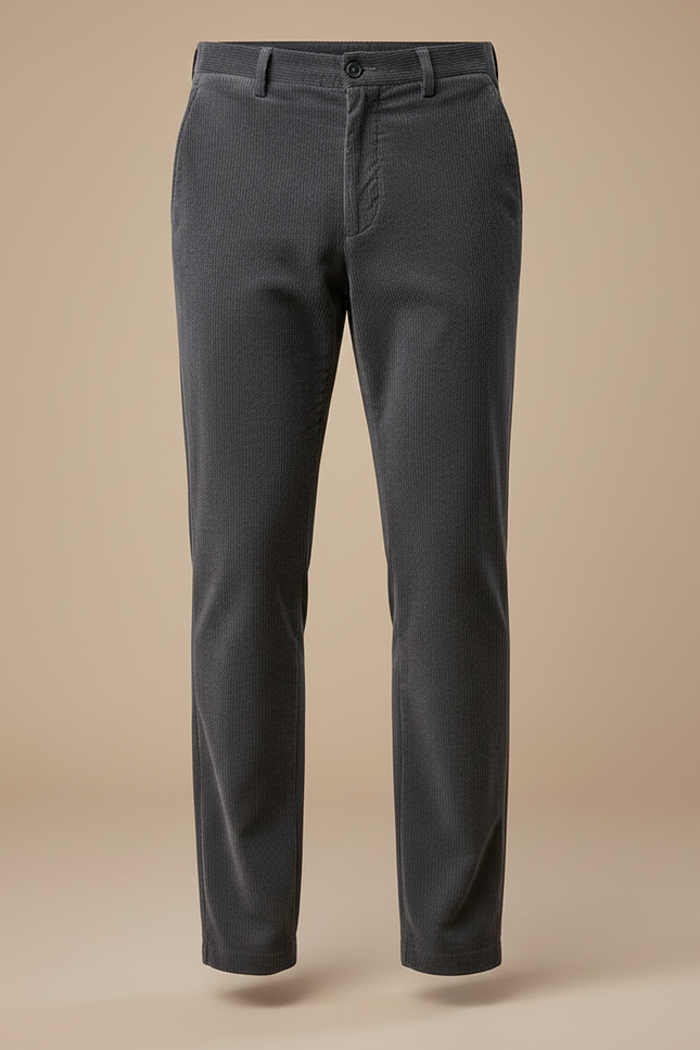 Pantalon Velours Milleraies - Gris Cordé - vue 3