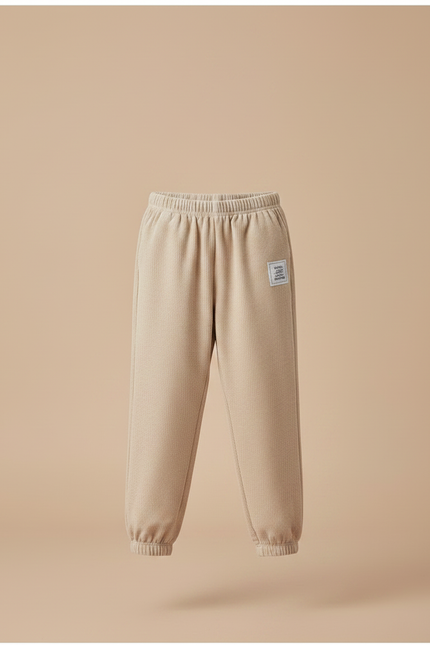 Pantalon Velours Côtelé Beige Ample Enfant Confortable - Cordé - vue 3