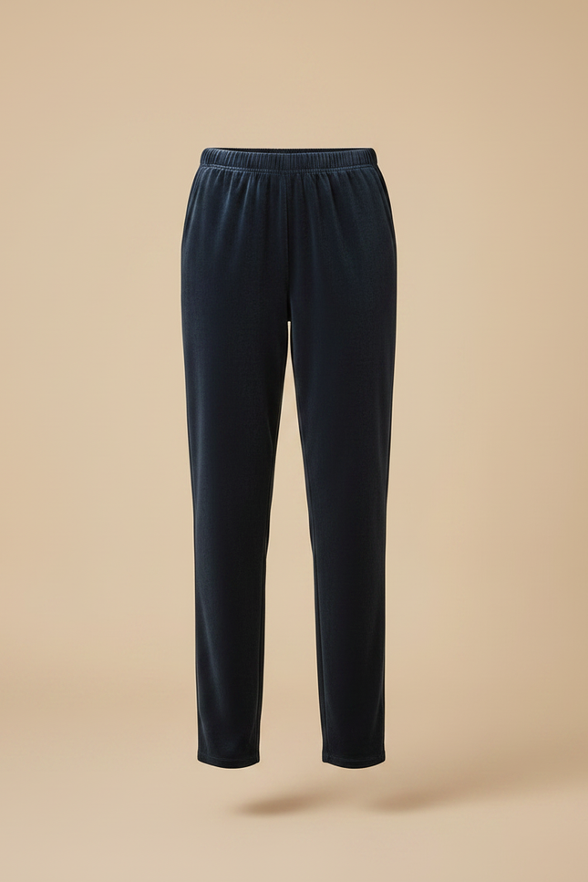 Pantalon Velours Femme Petite - Marine - vue 3
