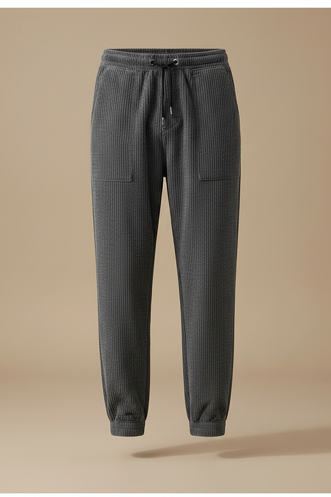 Pantalon Velours Doublé Homme - Gris Cordé - vue 3