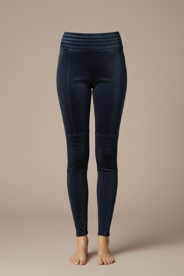 Pantalon Velours Bleu Marine Côtelé Slim Femme - vue 3
