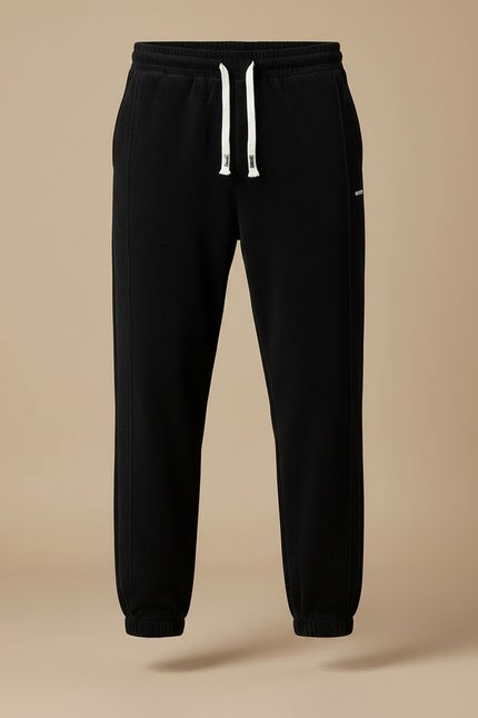 Pantalon Velours Noir Côtelé Décontracté Cordon Élastique Homme - Cordé - vue 3